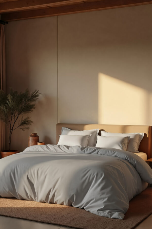 Royal plain bed sheet set, 4 pcs - طقم سرير رويال ساده ٤ق royal