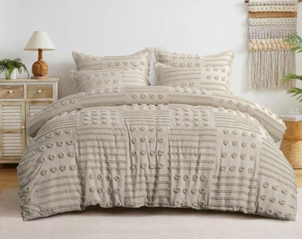 Boho Capitonné Bedspread Set – 3 Pieces