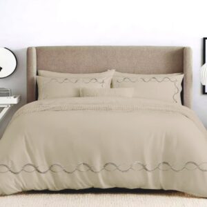 Embroidered Percale Bed Set – 4 Pieces 