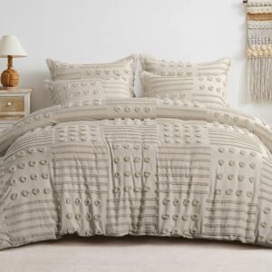 khaki tufted (2) BOHO coverlet , 3 pcs - كوفرتة بوهو كابيتونة ٣ق